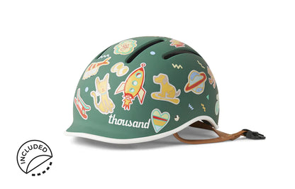 bike cap with thousand helmet Thousand Helmet- Heritage 2.0 Helmet- Going Green (Kids) – Prospect Riding